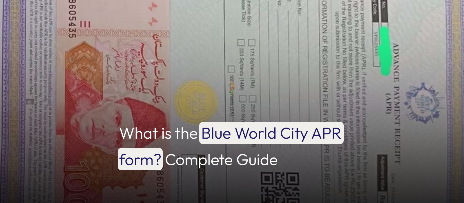 What is the Blue World City APR form? Complete Guide