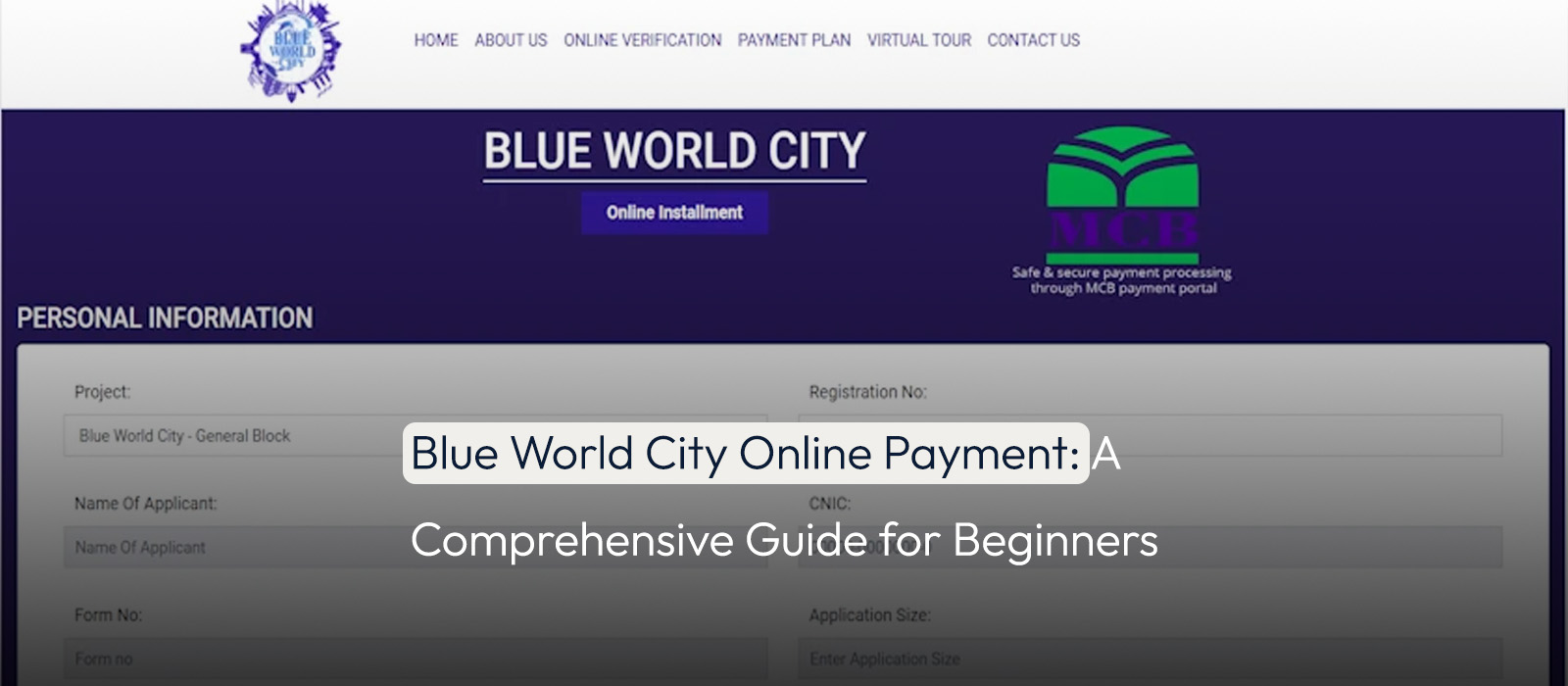 blue world city online payment overview